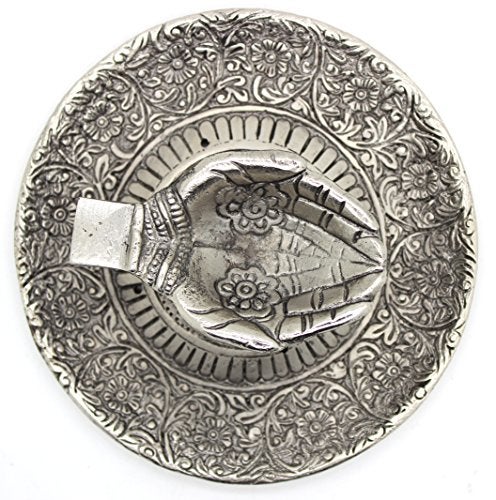 Govinda - Tibetan Incense Burner Offering Hands with OM - 4.5 Inches Diameter X 1.25 Inches High - Image 2
