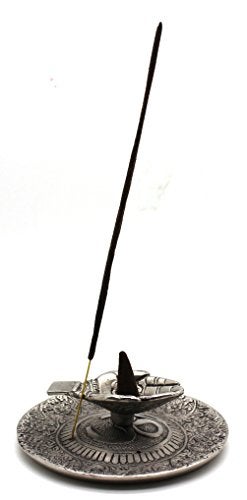 Govinda - Tibetan Incense Burner Offering Hands with OM - 4.5 Inches Diameter X 1.25 Inches High - Image 4