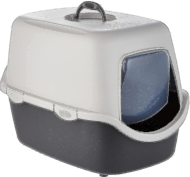 Trixie صندوق فضلات تريكسى فيكو مع غطاء أبيض للقطط - Image 1