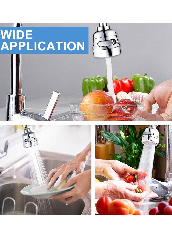 ملحق رشاش صنبور المطبخ، بثلاثة أوضاع للرش، رأس صنبور حوض قابل للدوران 360 درجة، دش معزز لمنع تناثر الماء - Image 5