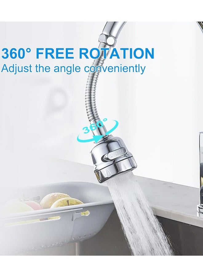 ملحق رشاش صنبور المطبخ، بثلاثة أوضاع للرش، رأس صنبور حوض قابل للدوران 360 درجة، دش معزز لمنع تناثر الماء - Image 4