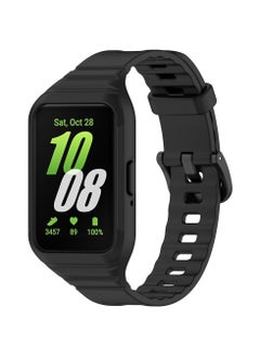 Generic Silicone Strap Compatible for Samsung Galaxy Fit 3 (SM-R390) Sport Watch Band Replacement Wristband Bracelet with Protective Bumper Case Cover  - Image 1