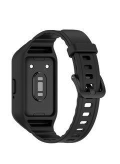 Generic Silicone Strap Compatible for Samsung Galaxy Fit 3 (SM-R390) Sport Watch Band Replacement Wristband Bracelet with Protective Bumper Case Cover  - Image 3