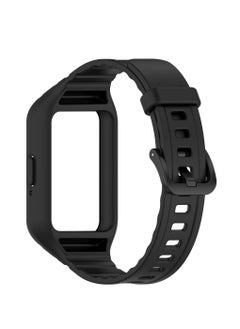Generic Silicone Strap Compatible for Samsung Galaxy Fit 3 (SM-R390) Sport Watch Band Replacement Wristband Bracelet with Protective Bumper Case Cover  - Image 4