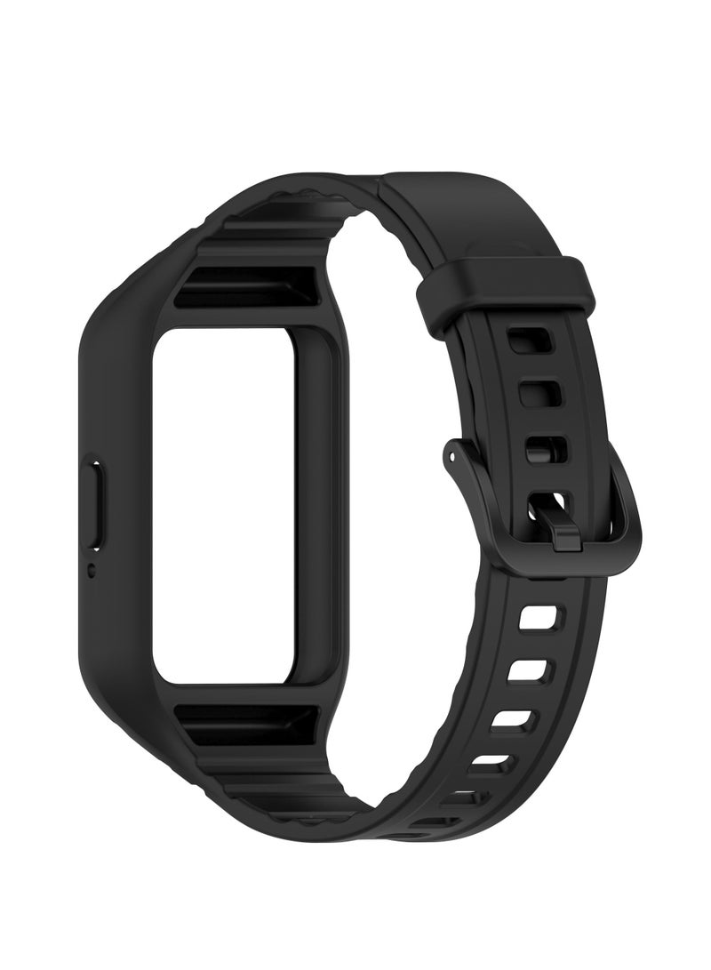 Silicone Strap Compatible for Samsung Galaxy Fit 3 (SM-R390) Sport Watch Band Replacement Wristband Bracelet with Protective Bumper Case Cover  - Image 4