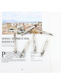 Cinaci Inaci 20 Pack 2.4 Inch / 3 Inch/ 4 Inch Blank Silver Metal Diy Craft French Barrettes Snap Hair Clips Pins For Women Girls Hair Accessories (3 Inch)  - Image 5