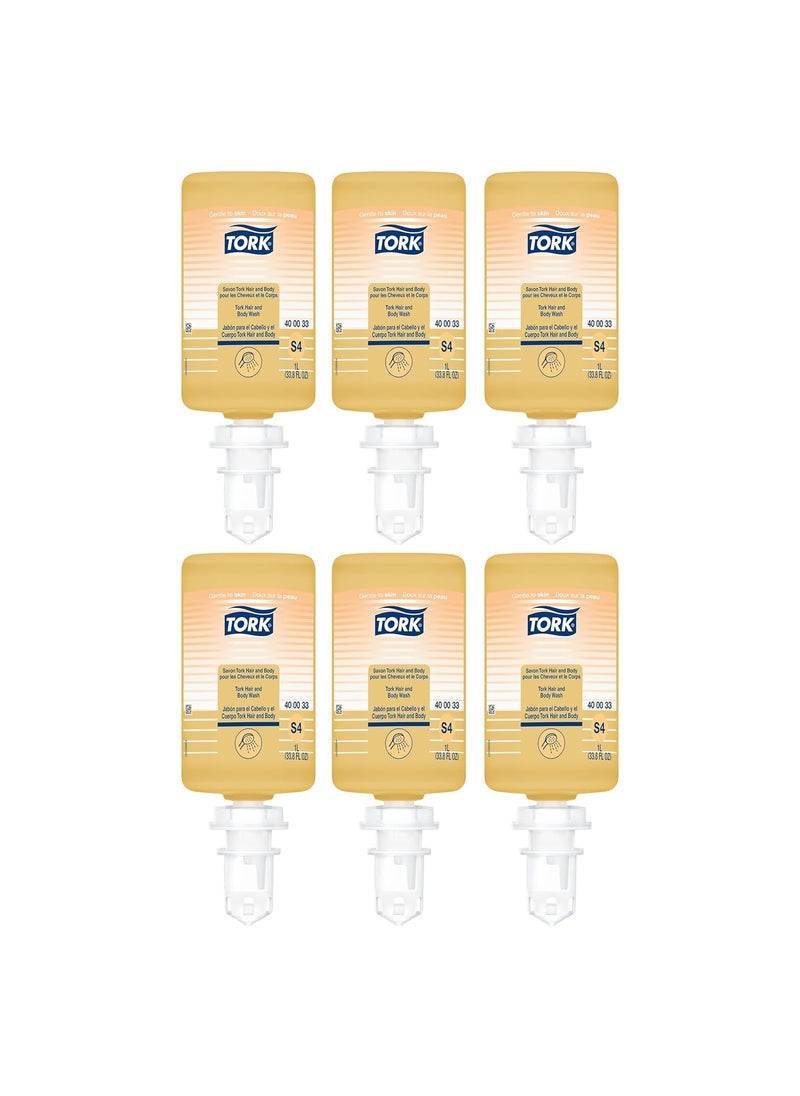Tork - Tork Hair and Body Wash S4 Clean Scent 6 x 1L 400033 formerly 400013 - Image 1