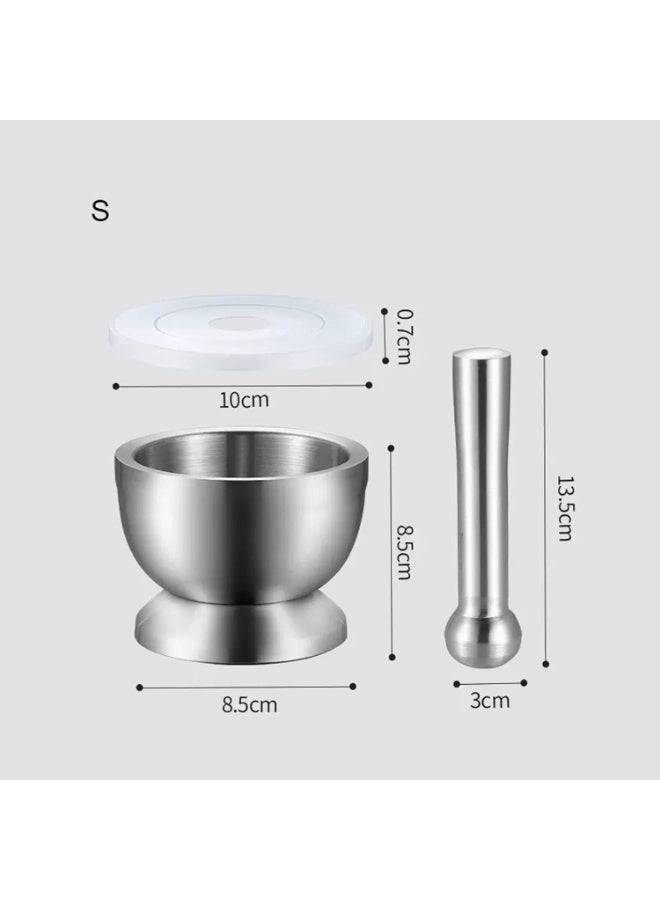 بيكي هاون ومدقة من الستانلس ستيل 304 بقطر 9سم 3.5بوصة - Image 2
