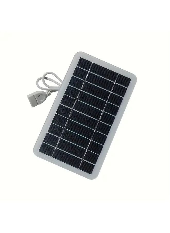 1 Pack Portable Solar Panel 5V 2W USB Outdoor Charger for Phone Emergency Power Hiking Camping - Image 1