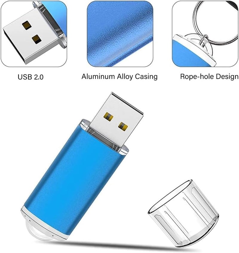 K&ZZ 8GB USB Flash Drive 5 Pack Memory Sticks USB 2.0 Thumb Drive Easy-Storage Gig Stick Pen Drive Flash Stick Zip Drive Jump Drive for PC Laptop, Multicolored - Image 3