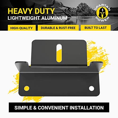 Spartan Power Black Solar Panel Z Bracket Mount - Lightweight Anodized Aluminum Mounting Brackets for RVs, Trailers, Vans, Campers, Boats, Walls, Roof - Set of 4 - Image 3