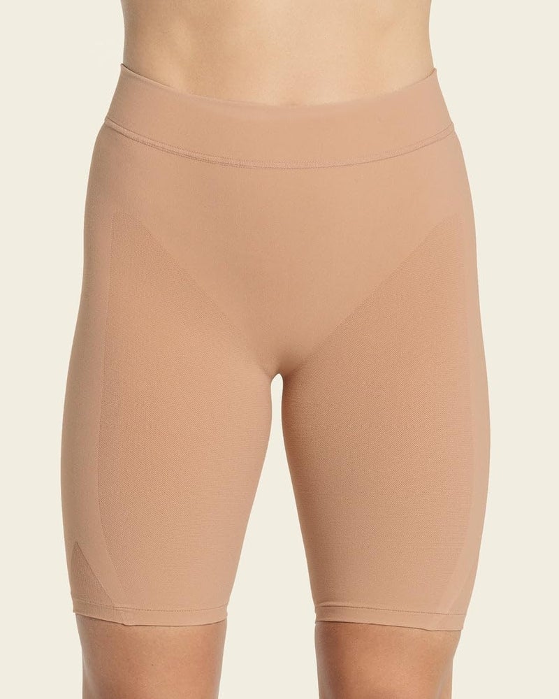 Leonisa womens Well-rounded Invisible Butt Lifter Shaper Short Shapewear Bodysuit, Beige, Small US - Image 2