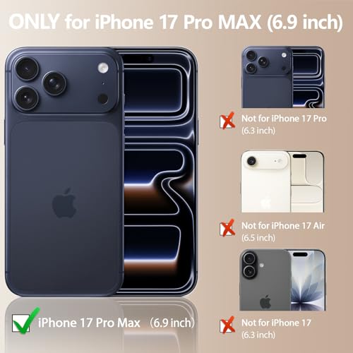 LOHASIC for iPhone 17 Pro Max Case Wallet with Card Holder, 360° Rotation Ring, RFID Blocking, 5 Card Slots, PU Leather 6.9" Cover for Apple 17 Pro Max Men Women, Purple - Image 5