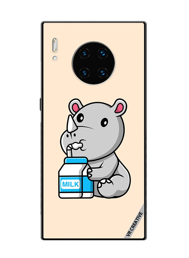 VR CREATIVE Protective Case Cover For Huawei Mate 30 Pro Cute Rhino Design Multicolour - Image 1