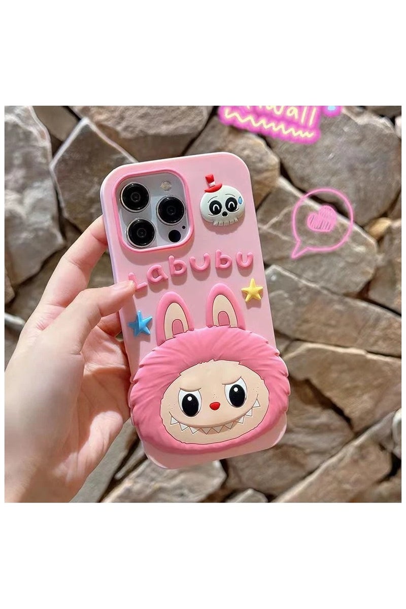 LABUBU 3D Labubu Silicone Case for iPhone 16 Pro Max – Soft Shockproof Cute Cartoon Design, Full Protection - Image 2