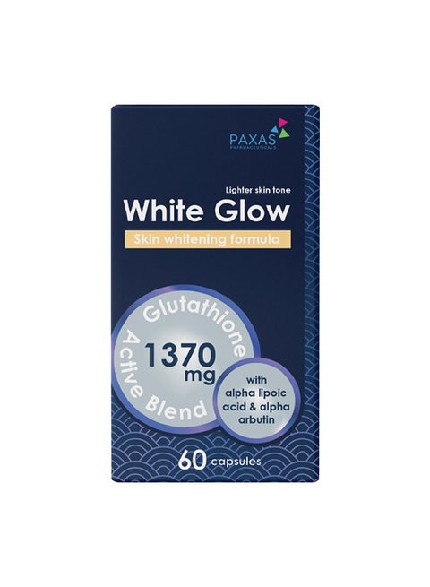 best glutathione powder for skin whitening White Glow Capsules (60 Capsules) | Advanced Glutathione Active Blend 1370  mg