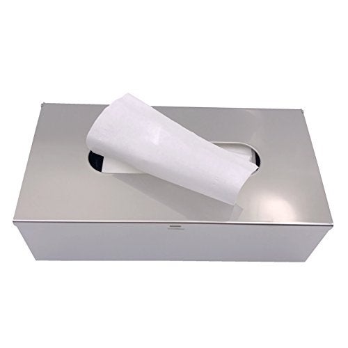 M2cbridge Metal Facial Tissue Box Cover Holder Lay On Wall Mounted, Mirror Polishing 18/8 Stainless Steel (Rectangle) - Image 2