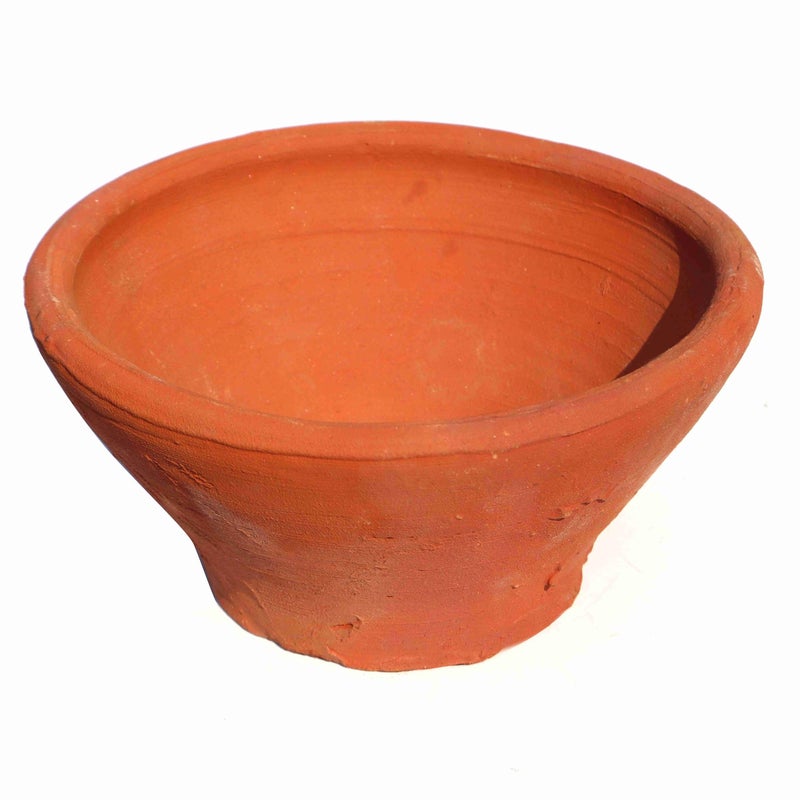 Pure Source India Natural Clay Dahi Handi/Mitti Handi/Curd Pot Without lid (400ML) - Image 1
