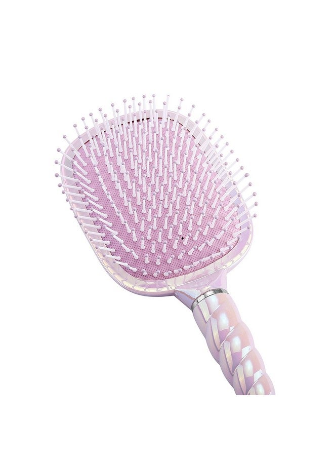 Aethland Paddle Hair Brush Detangling Brush And Hair Comb Set For Women For Blow Drying Or Straightening Hair Soft Comfort Bristles Remove Tangle Hair Brush (Purple) - Image 4