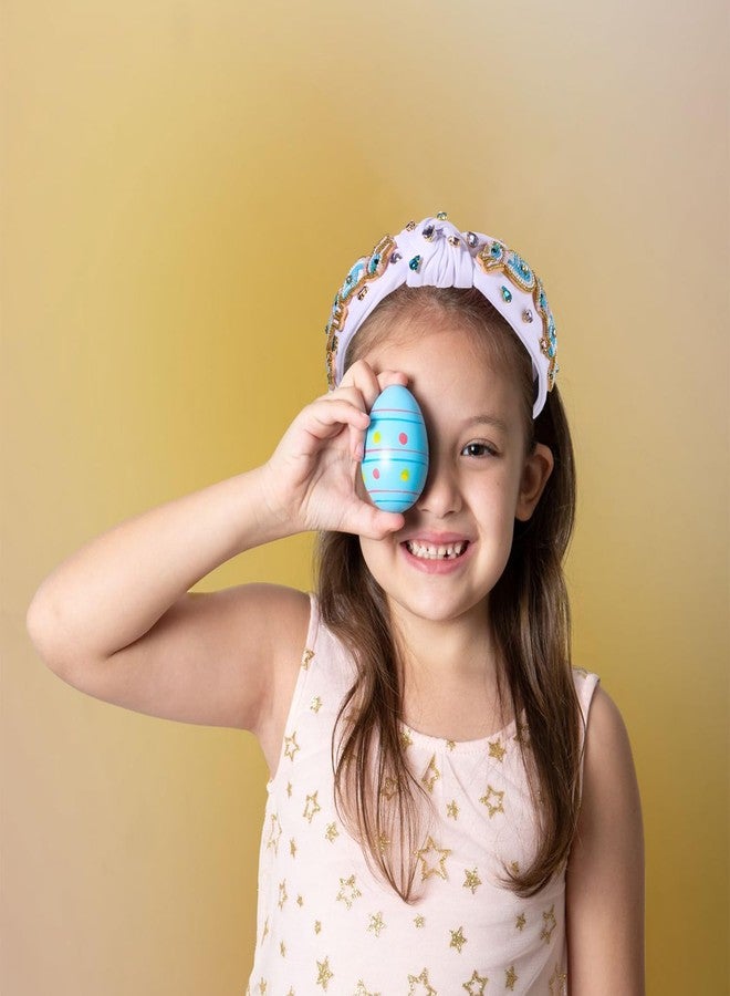 boderier Easter Headbands for Women Girls Beaded Easter Bunny Headband Crystal Jeweled Embellished Wide Knotted Headband Spring Holiday Easter Accessories (Beaded Blue Bunny) - Image 4