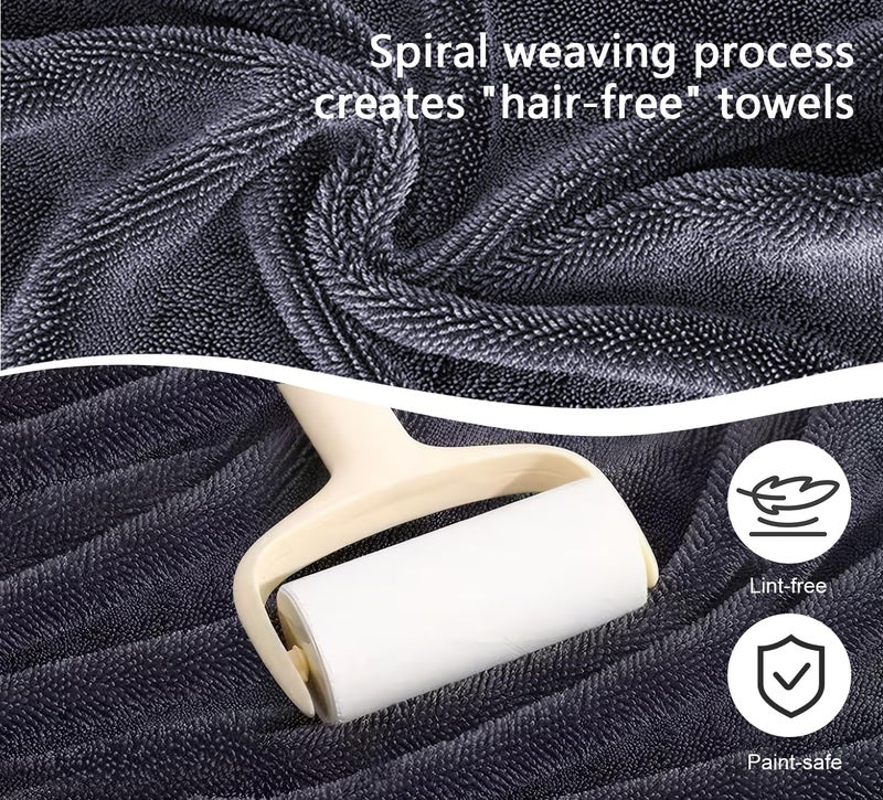 Ecopandy Shiny Cleaning Cloths,3pcs Shiny Drying Towels,Shower Doors Drying Towels,12 * 10in Streak Free Glass Window Car Mirror Super Absorben Microfiber Cleaning Cloths(5pcs grey12*10â€) - Image 3