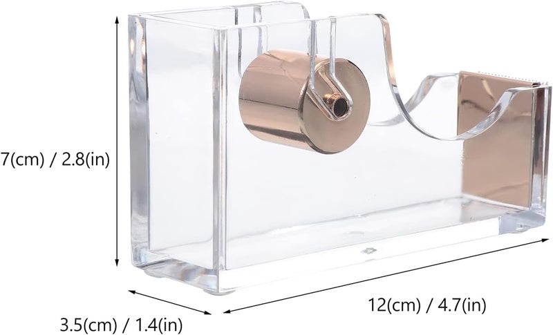 الاكريليك موزع الشريط الشريط موزع مقعد سطح المكتب قاطع الشريط قاعدة غير زلق للمنزل مكتب - Image 2
