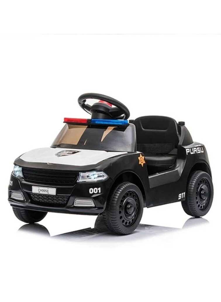 COLORLAND Police Ride On Car Black CH9958 - Image 1