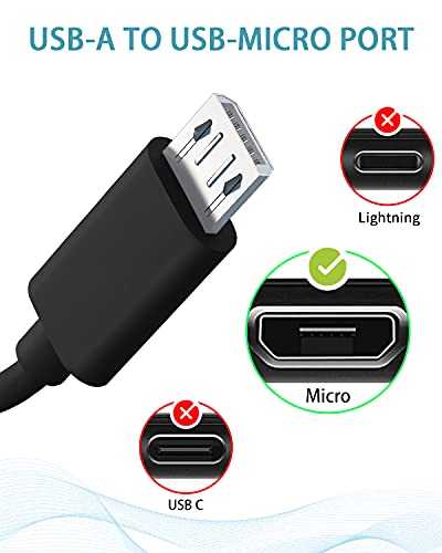 FEIYIU Charger Charging Cable Cord [USB-Micro, 5ft] for Logitech Ultimate Ears UE Speaker, Astro A50 A40 G933 G935 G633 Gaming Headset Headphone, Mouse Keyboard Harmony Remote Controls, and More - Image 3