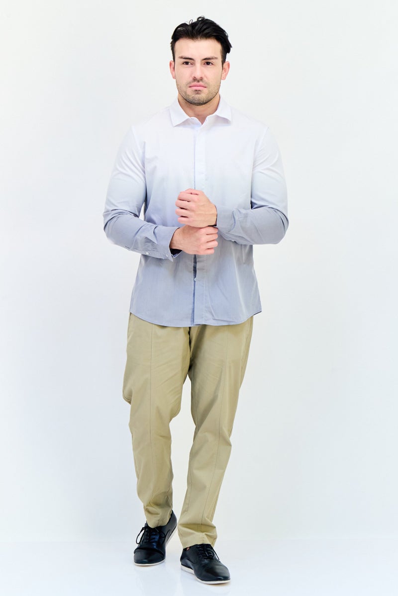 SELECTED Men Regular Fit Ombre Print Long Sleeves Casual Shirt, Multicolor - Image 2