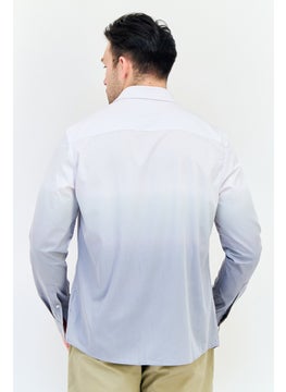 SELECTED Men Regular Fit Ombre Print Long Sleeves Casual Shirt, Multicolor  - Image 4