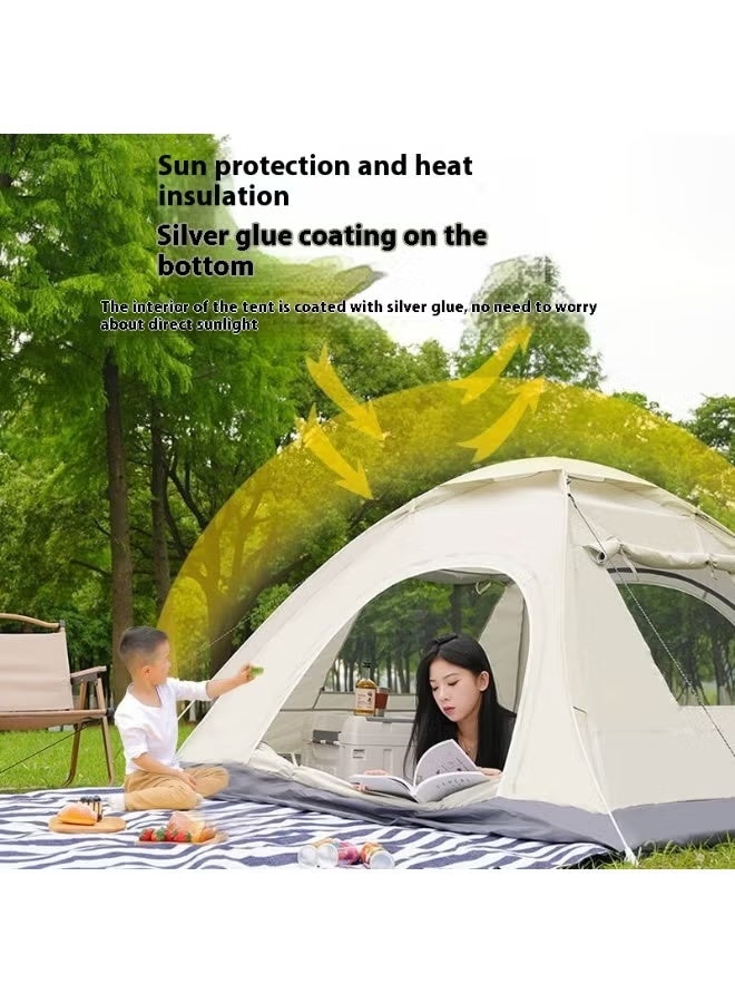 BlueFire Automatic Instant Pop-Up Sunscreen Tent – Family Camping Shelter with 1-Second Setup, All-Weather Waterproof & UV Protection | Portable Beach Tent, Outdoor Travel, Picnic & Backyard Shade with Spacious Interior, Double Doors, Carry Bag & Mesh Storage – Durable 190T Silver-Coated Polyester, Quick Open Design, Windproof & Sun Protection for 3-4 Season Use - Image 2