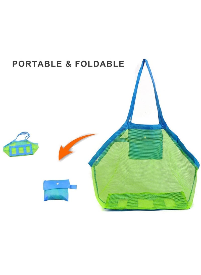 Mesh Beach Bags Extra Large Beach Bags and Totes Backpack Towels Sand Beach Toys Children's Toys Market Groceries Picnic Tote Bags Beach Toys Beach Nets - Image 3