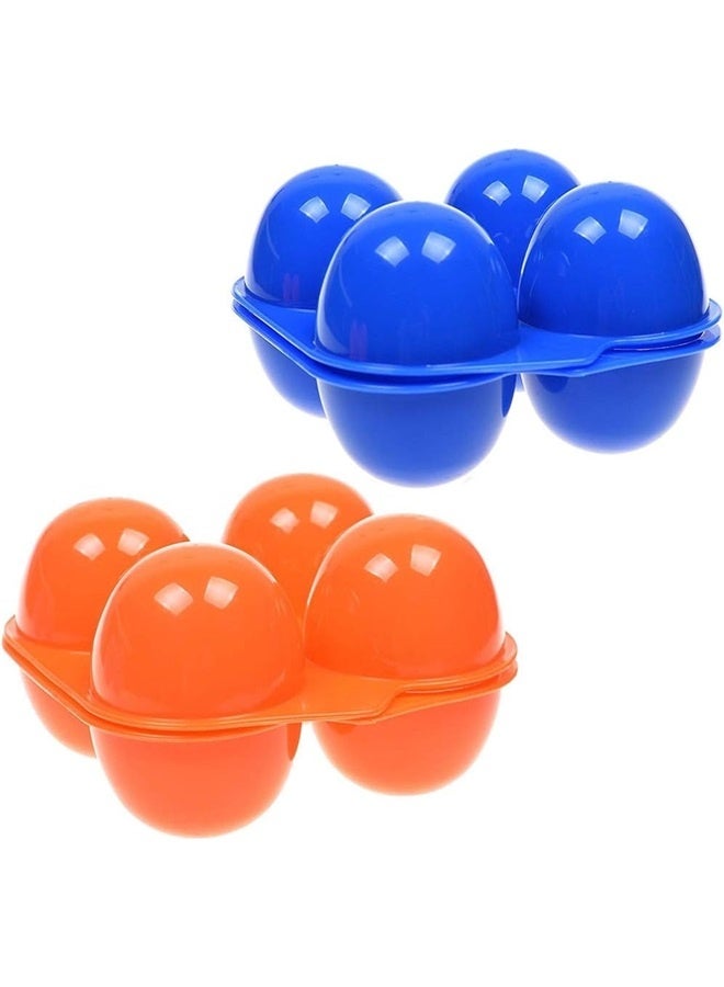 (2 pcs) Portable Camping Carrier For 4 Eggs Case Box Kitchen Convenient Container Egg Storage Box Container Hiking Outdoor Tools  - Image 4