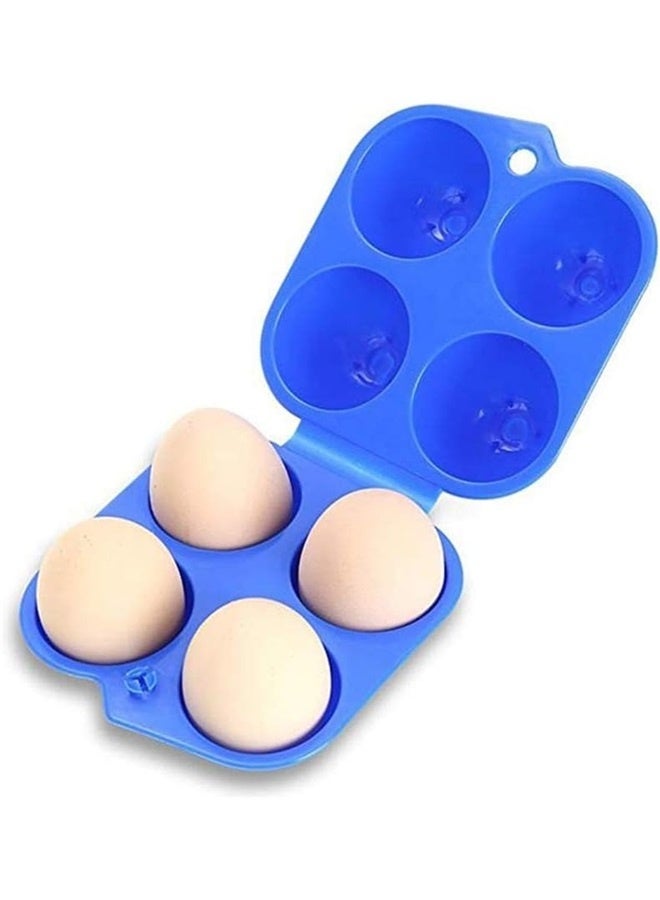 (2 pcs) Portable Camping Carrier For 4 Eggs Case Box Kitchen Convenient Container Egg Storage Box Container Hiking Outdoor Tools  - Image 2