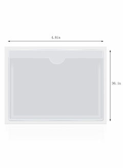 Excefore Self-Adhesive Index Card Pockets with Top Open for Loading - Ideal Card Holder for Organizing and Protecting Your Index Cards - Crystal Clear Plastic, 3.6 x 4.8 Inches 30-Pack  - Image 5