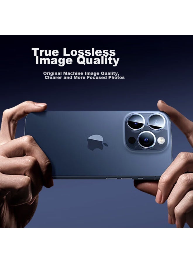 Langling Lens Protector For Apple 16 Pro/16 Pro Max, Iphone 16 Pro Camera Protection Film, Anti-scratch Wear-resistant, Independent Type, Silver - Image 5