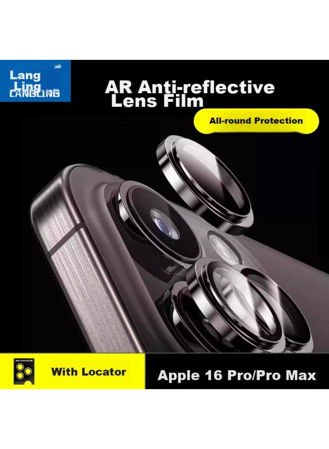 Langling Lens Protector For Apple 16 Pro/16 Pro Max, Iphone 16 Pro Camera Protection Film, Anti-scratch Wear-resistant, Independent Type, Silver - Image 1