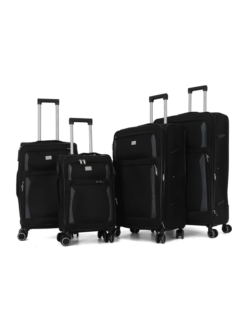CAPITAL Capital 4-Piece Softside Expandable Spinner Luggage Set - Durable Travel Suitcases with 360° Spinner Wheels