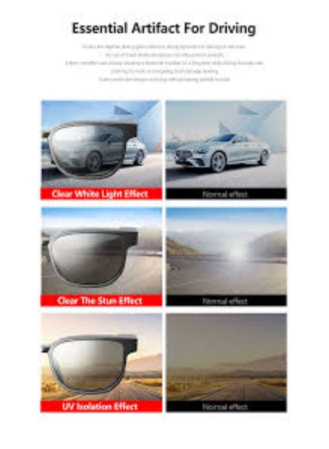 Smart Bluetooth Sunglasses Unisex, Wireless Glasses with Bluetooth Speaker Headset, Bluetooth 5.1 Audio Control Glasses, Glasses Athletic/Outdoor, UV Protection, music, navigation, calls - Image 3