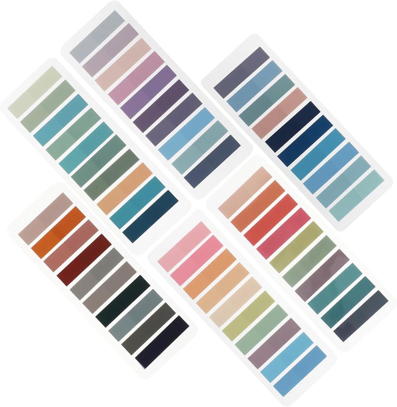 Reusable Sticky Index Tabs 60 Assorted Colors Page Markers for Notebooks Office School Home - Image 1