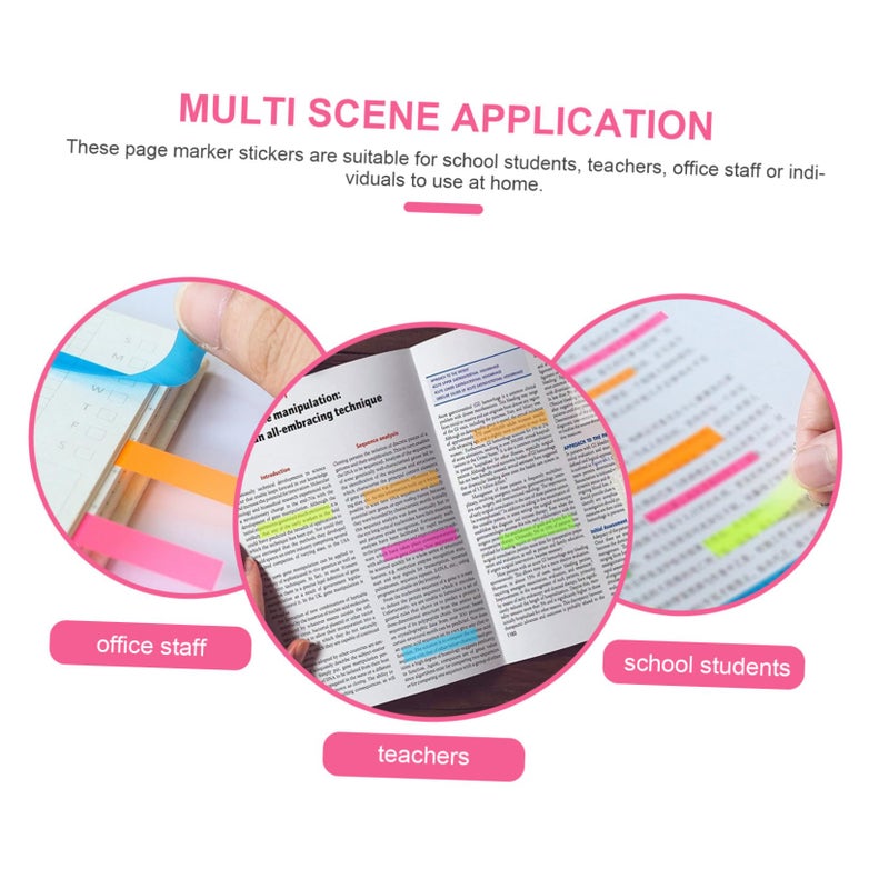 Reusable Sticky Index Tabs 60 Assorted Colors Page Markers for Notebooks Office School Home - Image 5