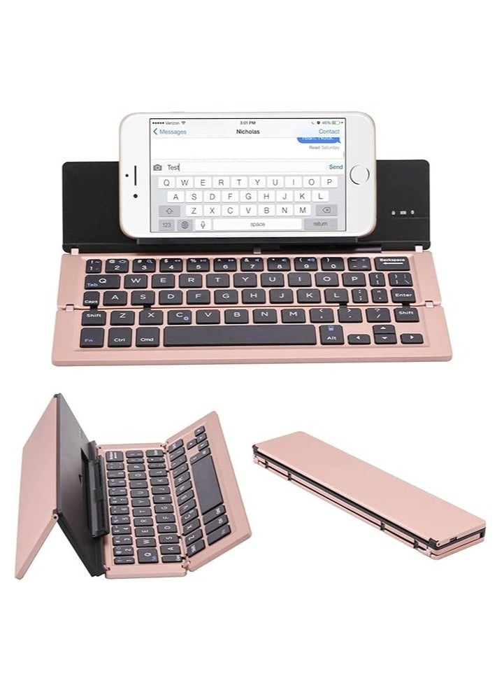 general Foldable PC Portable Keyboard for iOS, Android Tablets and Smartphones, Aluminum Computer Keyboard, Laptop Keyboard, Desktop Accessories, Gifts - Image 3