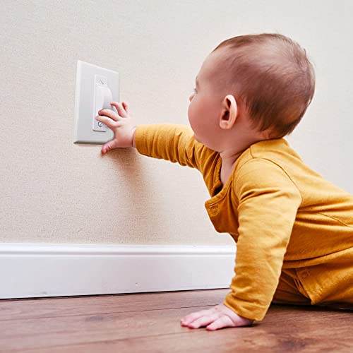 ILIVABLE Wall Switch Guard, ILIVABLE Childproof Light Switch Plate Covers Protects Your Lights or Circuits from being Accidentally Turned On or Off by Children and Adults (White, 8 Pack) - Image 5