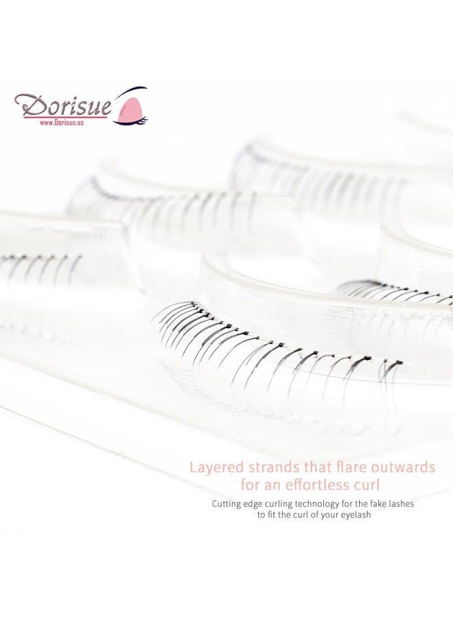 Dorisue Bottom False Eyelashes - Natural Lower Lashes 4-5mm for Under Eye Enhancement, Professional Makeup Artist Choice, 4 Pairs (E1) - Image 4