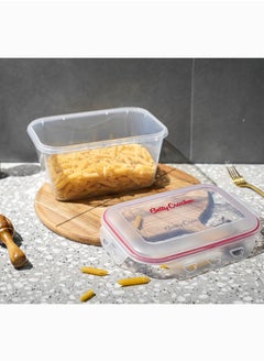 Betty Crocker Betty Crocker Rectangular Food Container 3500Ml Transparent & Red  - Image 4