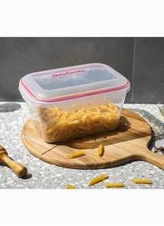Betty Crocker Betty Crocker Rectangular Food Container 3500Ml Transparent & Red  - Image 3