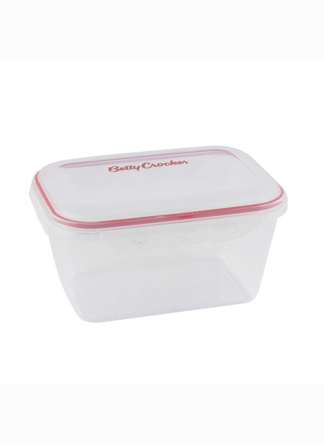 Betty Crocker Betty Crocker Rectangular Food Container 3500Ml Transparent & Red 