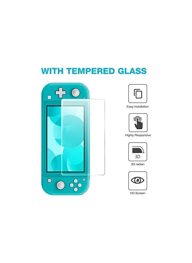 بروماس حافظة نينتندو سويتش لايت مع واقي شاشة، حقيبة حمل للسفر ذات هيكل صلب 2 في 1 مجموعة ملحقات لنينتندو سويتش لايت 2019 مع 10 حاملات بطاقات ألعاب - أسود - Image 4