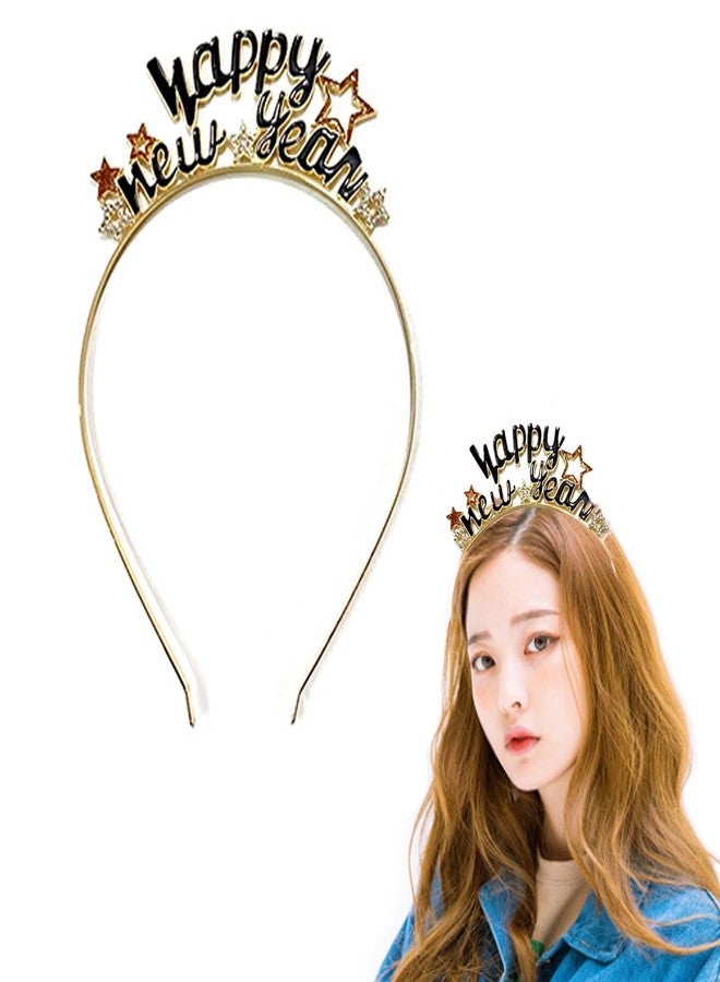 سوتشات طوق رأس سوتشات للعام الجديد للنساء، تاج مرصع بأحجار الراين لحفلات رأس السنة الجديدة - Image 1