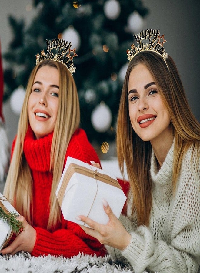 سوتشات طوق رأس سوتشات للعام الجديد للنساء، تاج مرصع بأحجار الراين لحفلات رأس السنة الجديدة - Image 3